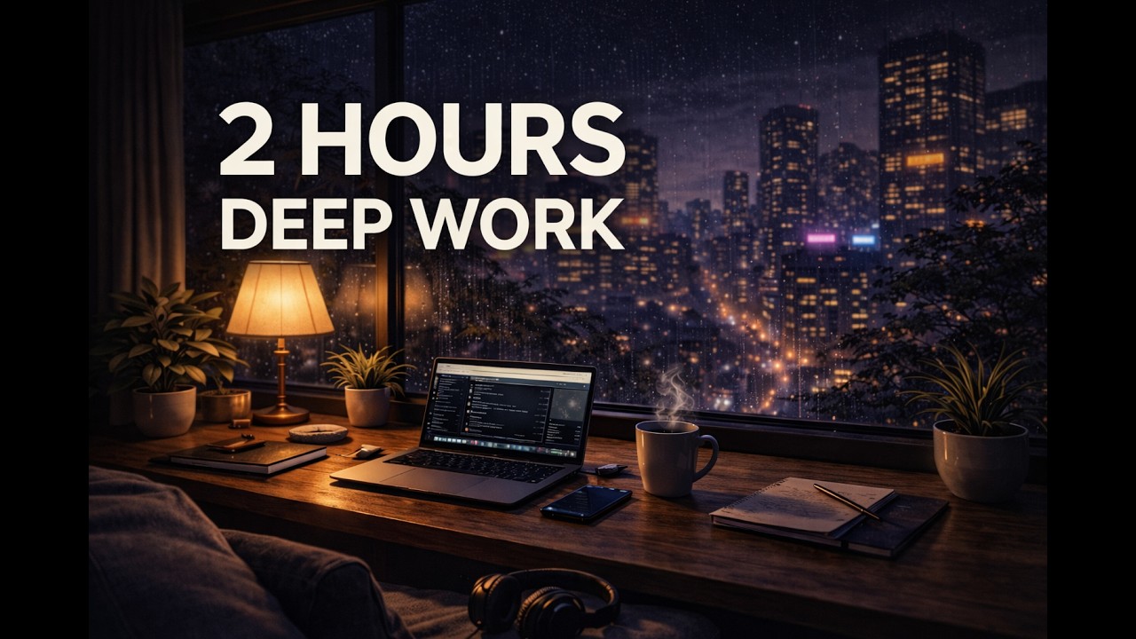 Deep Work Music 🌙 2 Hours Lofi for Focus & Study | After 10PM Vol.2