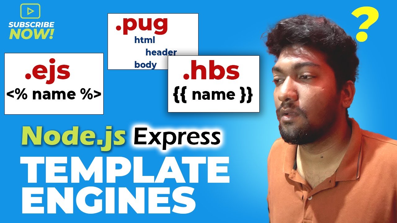 Node JS + Express JS Templating Engines in Tamil | Pug | EJS | Handlebars