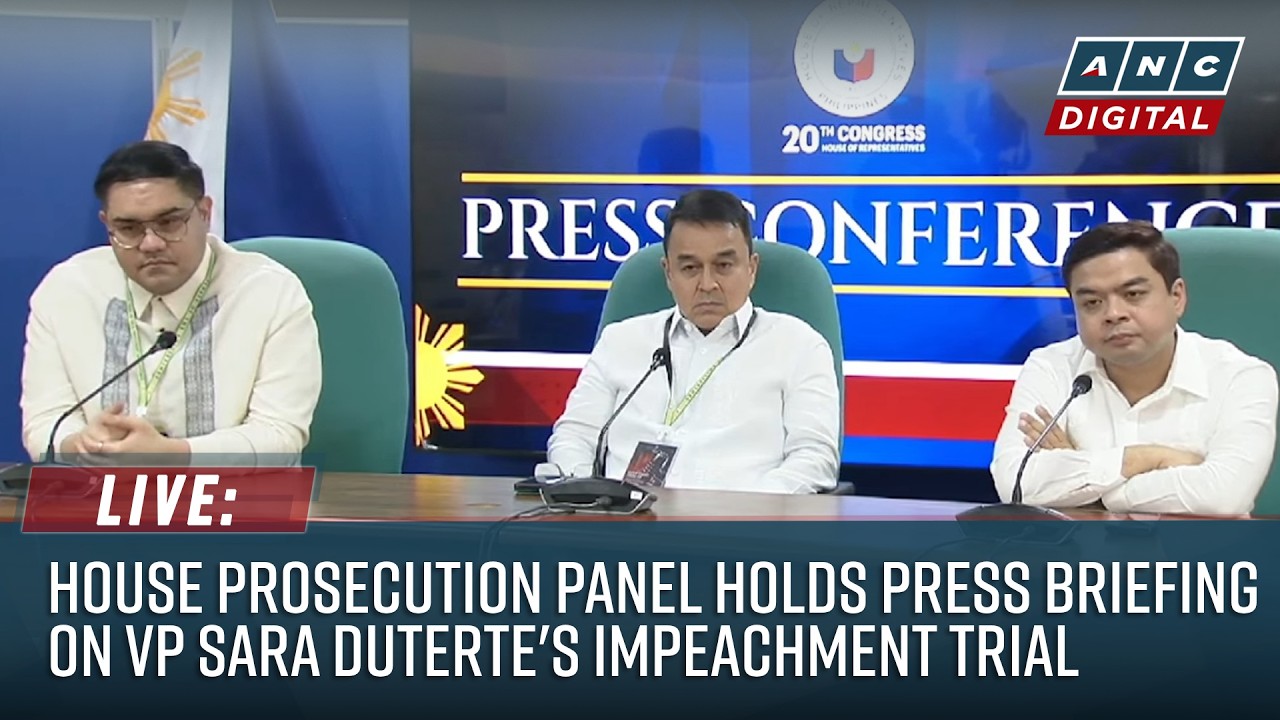 LIVE: House Prosecution Panel holds press briefing on VP Sara Duterte's Impeachment Trial | Sept 2