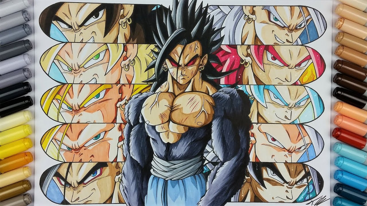 Drawing the Evolution of Banases - New Saiyan! | TolgArt