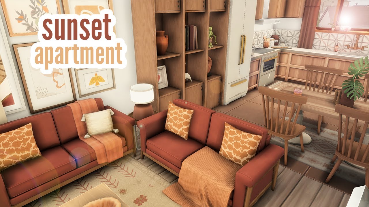 sunset apartment \\ The Sims 4 speed build