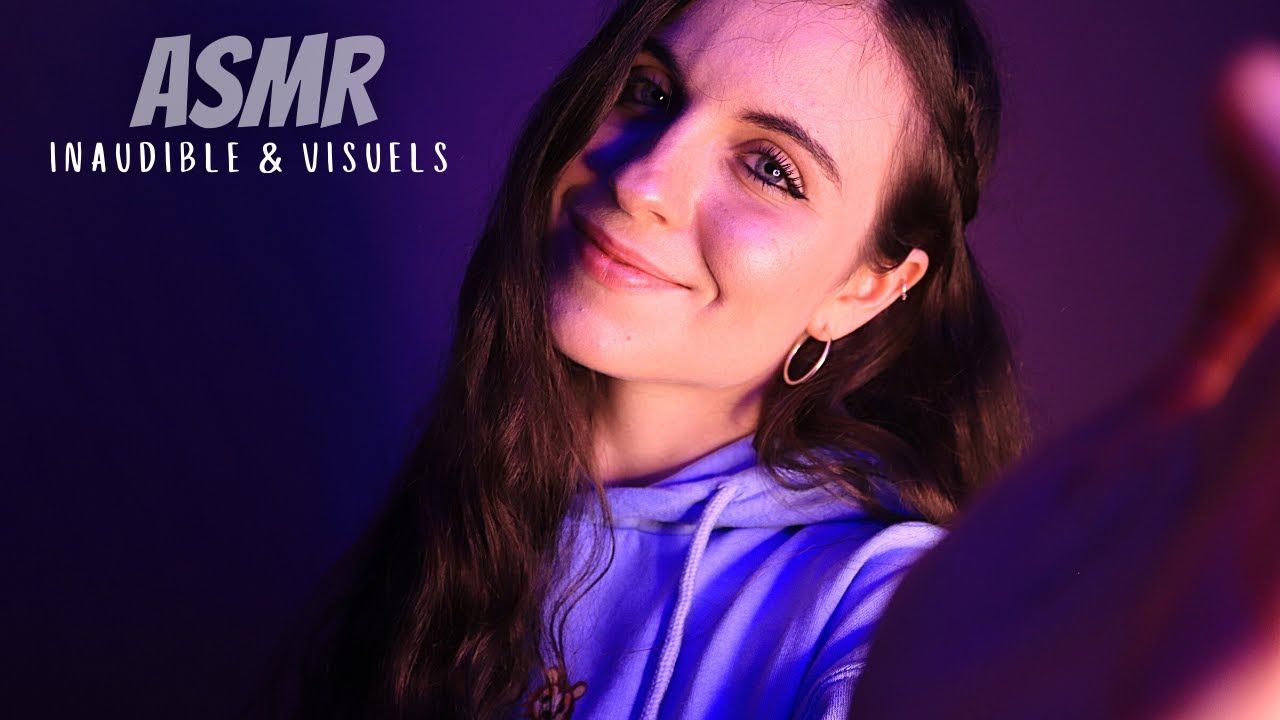 ASMR | Inaudible whispers & visuels 💤 (hand movements, face touching)