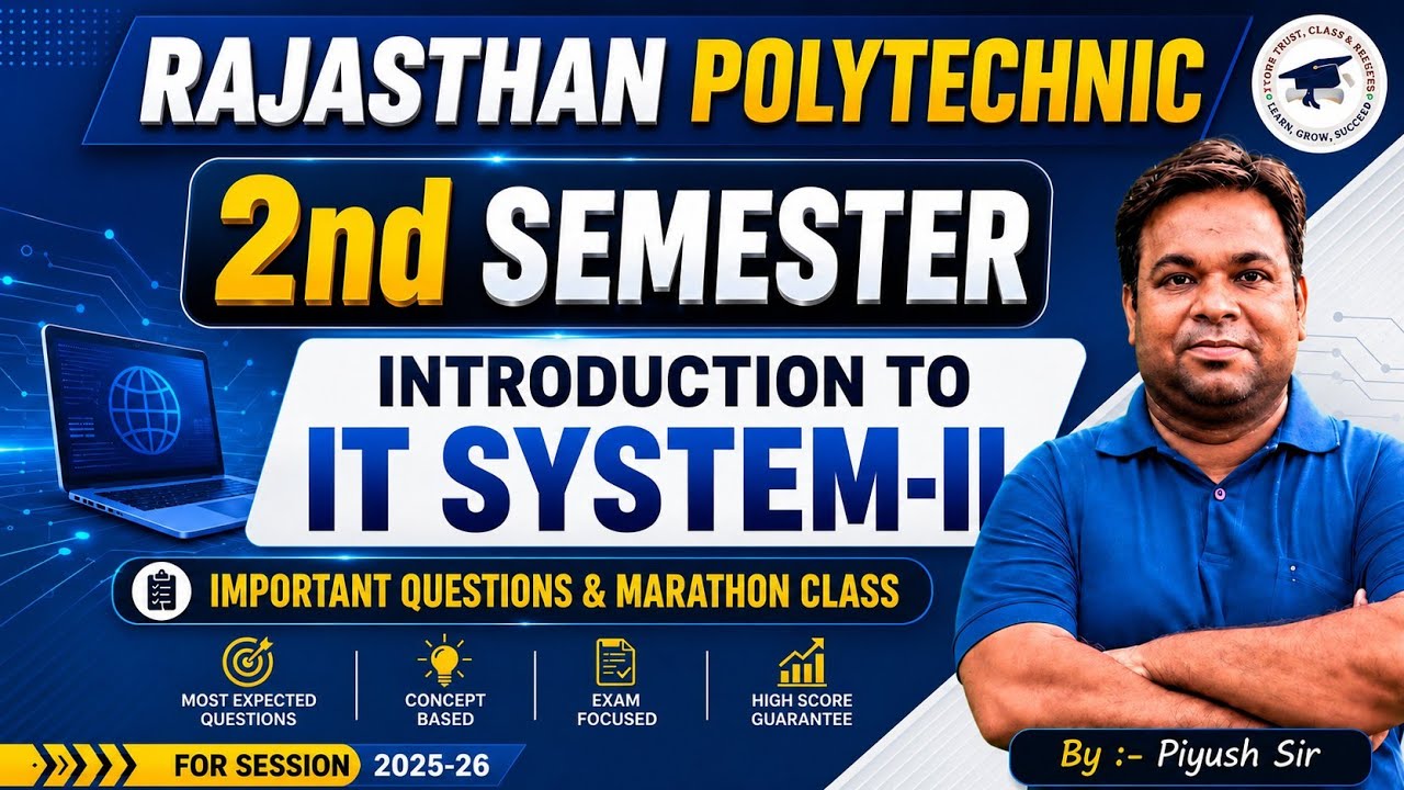 Polytechnic 2nd Sem Introduction to IT System-II Important Questions & Marathon Class