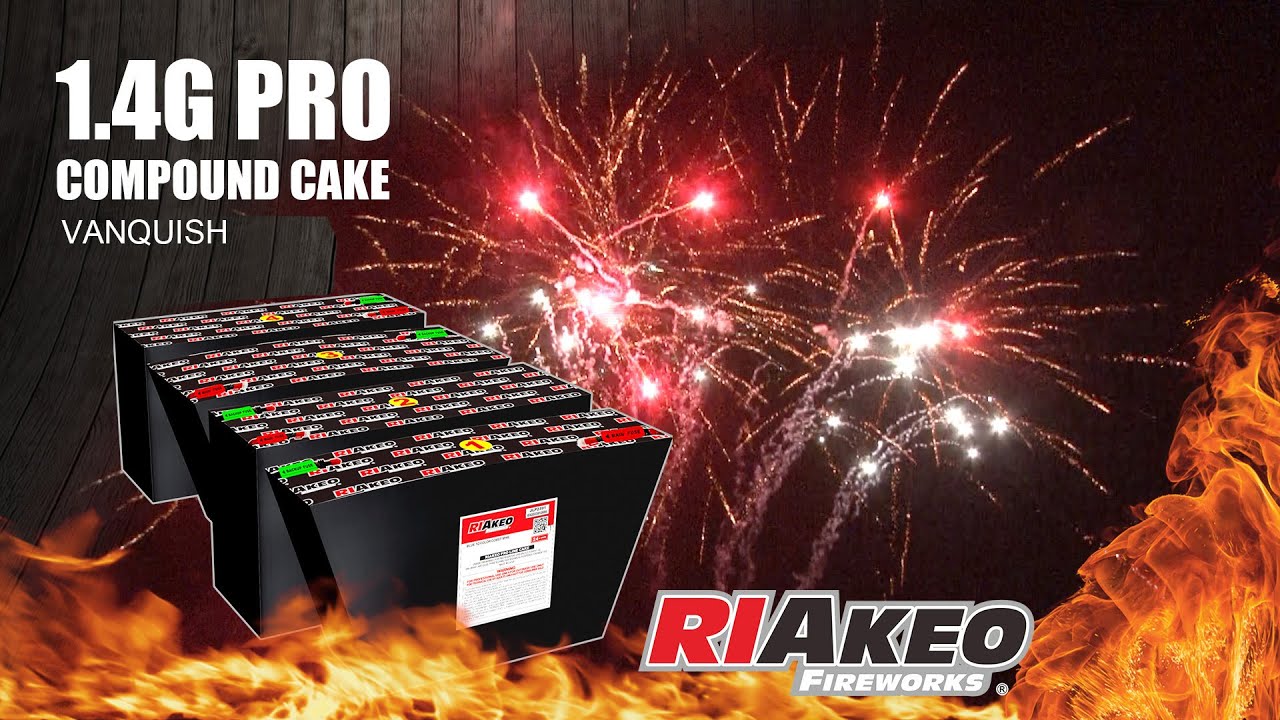 VANQUISH USA 1.4G PRO COMPOUND CAKE 152 shots JLP2391 JLP2392 JLP2393 JLP2394| RIAKEO FIREWORKS