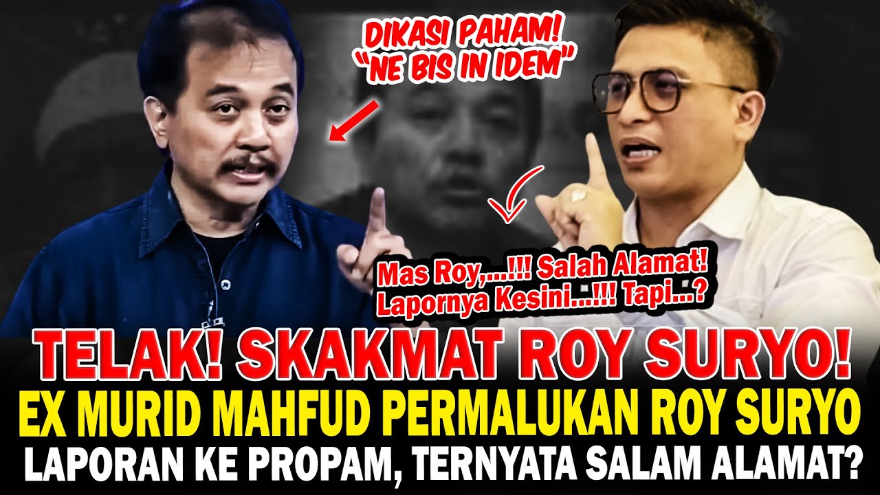 Telak! Ex Murid Mahfud Skakmat Roy Suryo! Ternyata Salah Alamat Laporkan ke Propam?