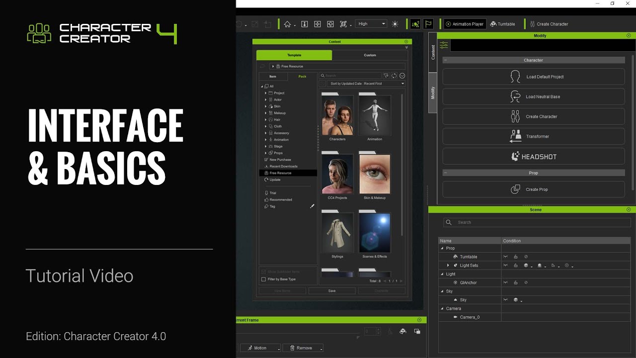 Character Creator 4 - Interface & Basics