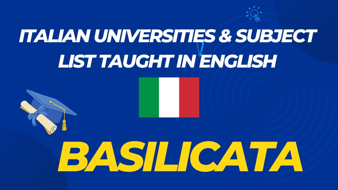 Basilicata region public universities & subject list taught in English