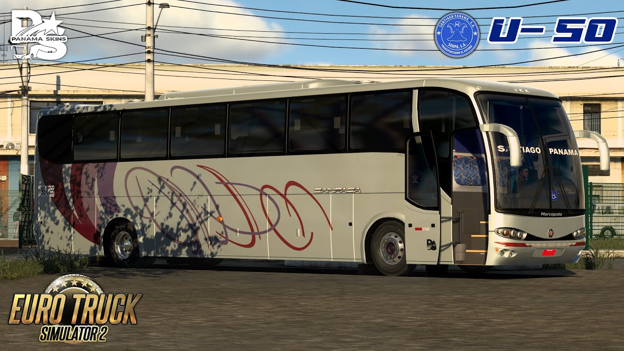 [ETS2] 50 de SANPASA | MOD BUS | Marcopolo G6 1200 4x2 | Mapa Rotas Brasil | PANAMA SKINS©