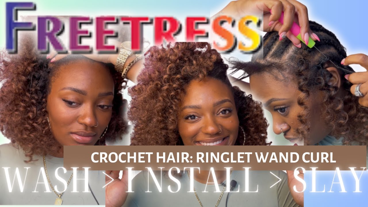 Wash Day + Easy Crochet Install Using Freetress Ringlet Wand Curl | OT30 Protective Style