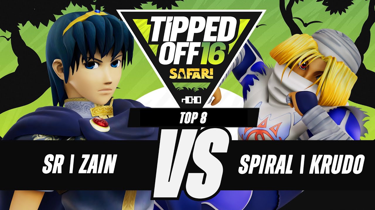 Tipped Off 16: Safari - SR | Zain (Marth) vs Spiral | Krudo (Sheik) - SSBM Top 8 Winners Final