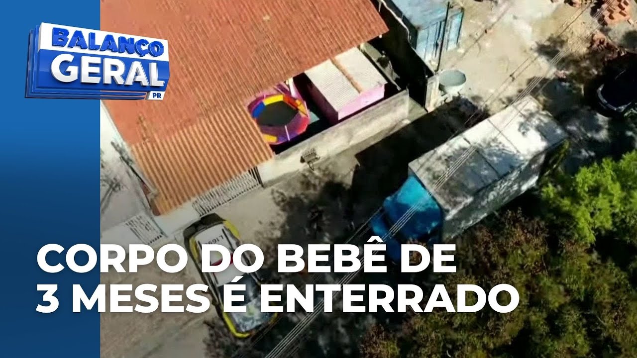 Corpo do bebê que morreu engasgado é enterrado em Curitiba; suspeita paga fiança e acaba solta