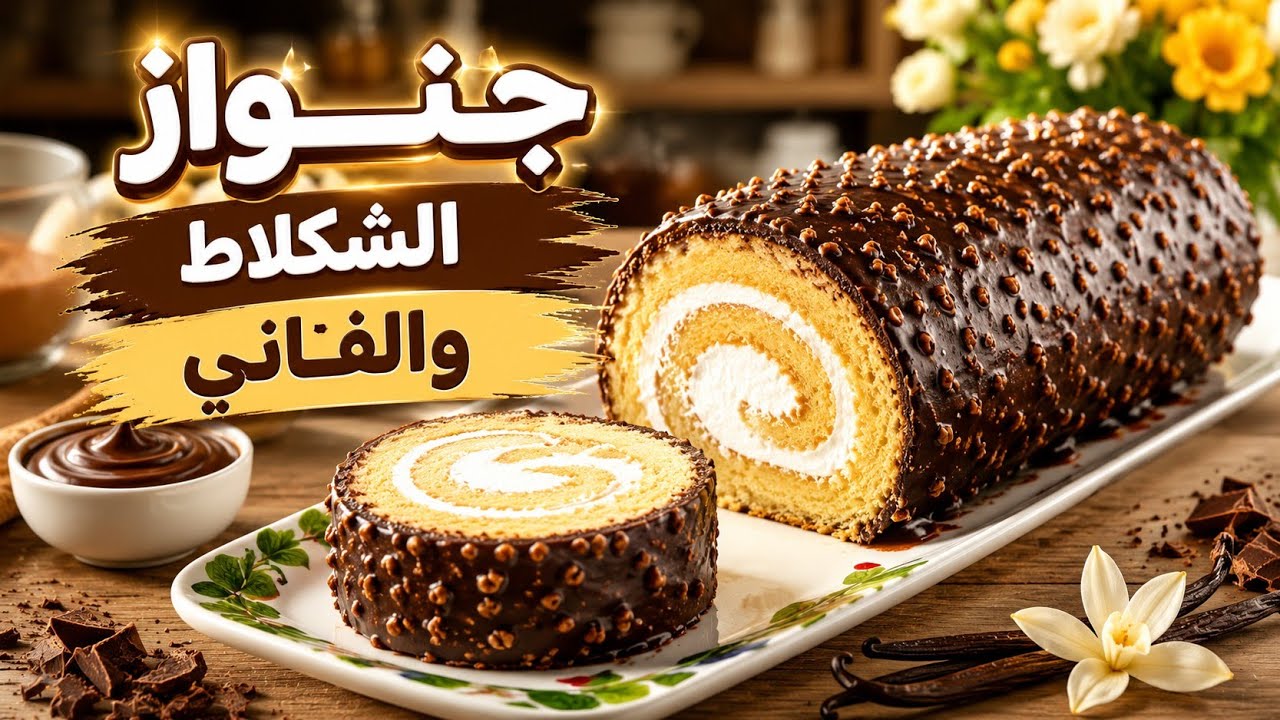 كيك رولي او سويس رول بطريقة بسيطة ومذاق منعش مستحيل تجربيه ومتعاوديهش 