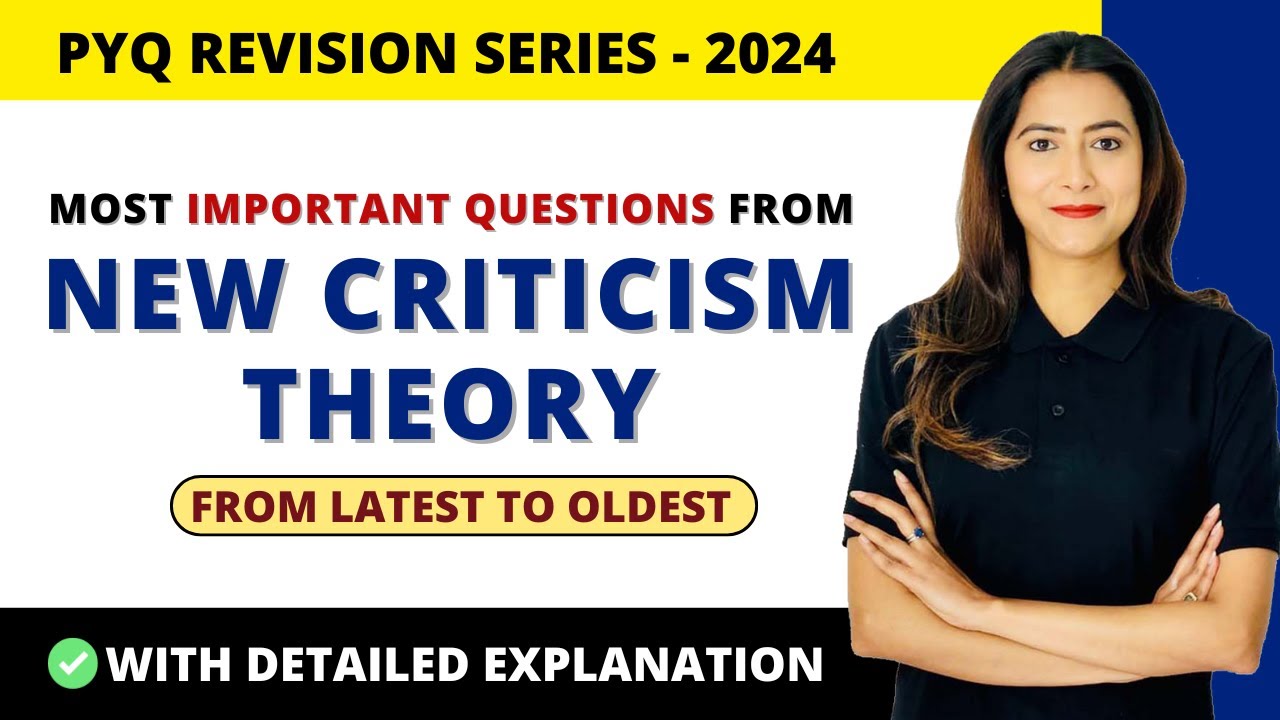 Most Important Questions Of New Criticism | Literary Theory | Sunaina Jethani