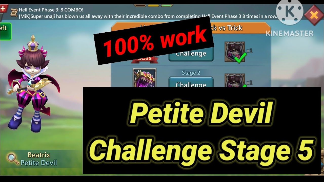 Lords Mobile - Petite Devil challenge stage 5 l Beatrix Challenge Stage 5 | Trick vs Trick