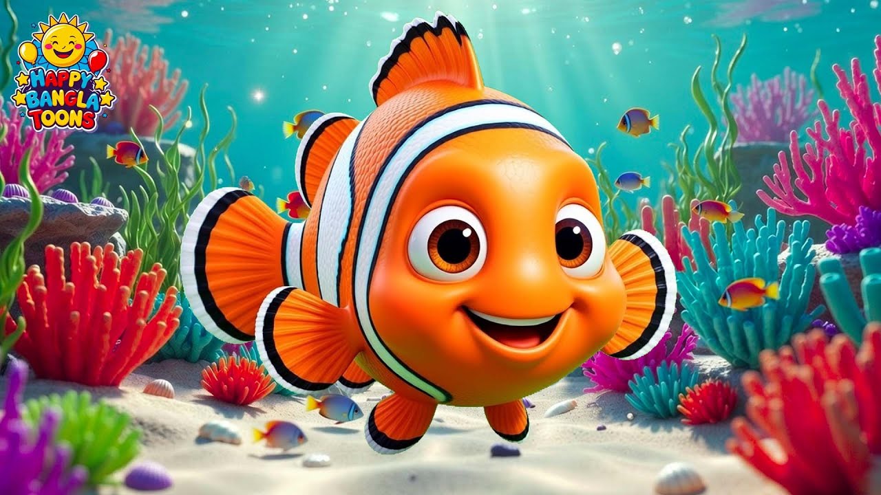 সমুদ্রের নিচে ক্লাউনফিশ | Underwater Clownfish | Cartoon Bangla |  Cartoon Video | #cartoon
