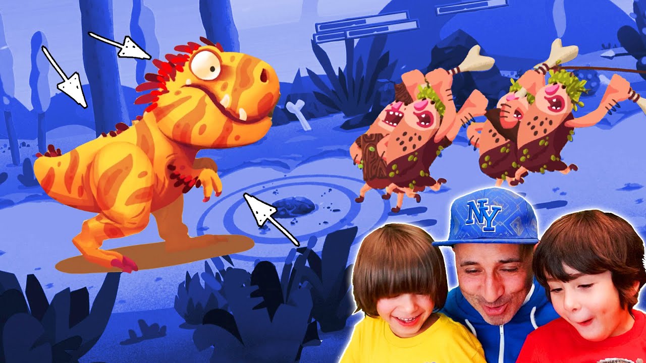 T-REX al RESCATE!! Nuevo dinosaurio en DINO BASH con DANI y EVAN