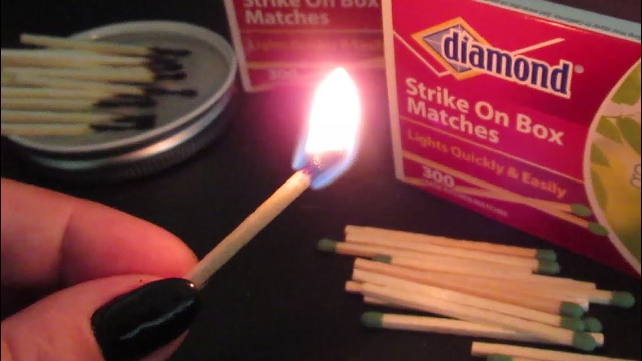 ASMR 🔥 300 Matches 🔥 Uncut 🔥 Video 17 🔥 Black Shiny Nails
