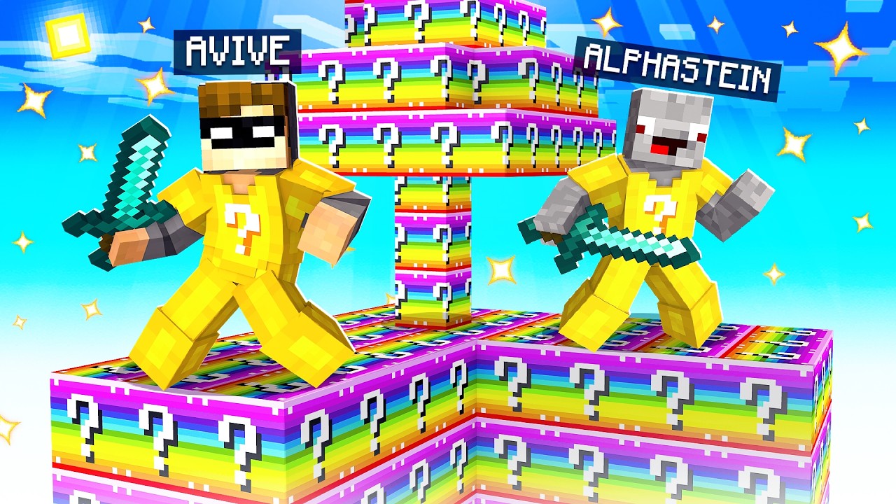 24 Stunden ÜBERLEBEN auf LUCKY BLOCK INSELN in Minecraft!