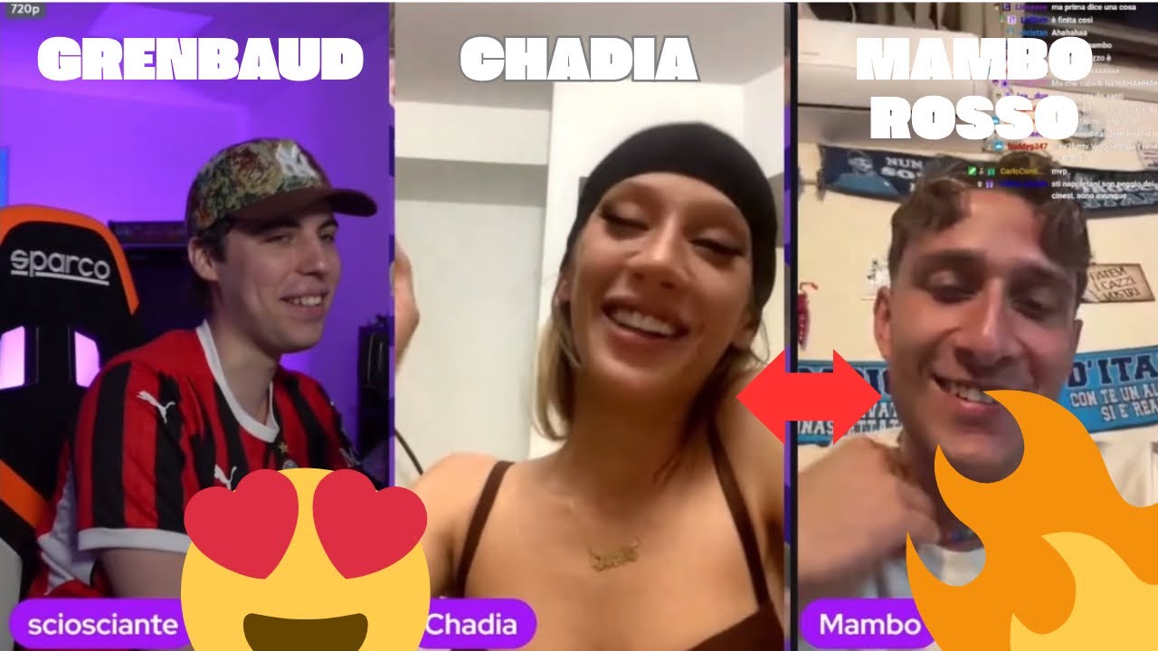 Mamborosso approccia con Chadia Rodriguez in live da GrenBaud!!🔥👅*m
