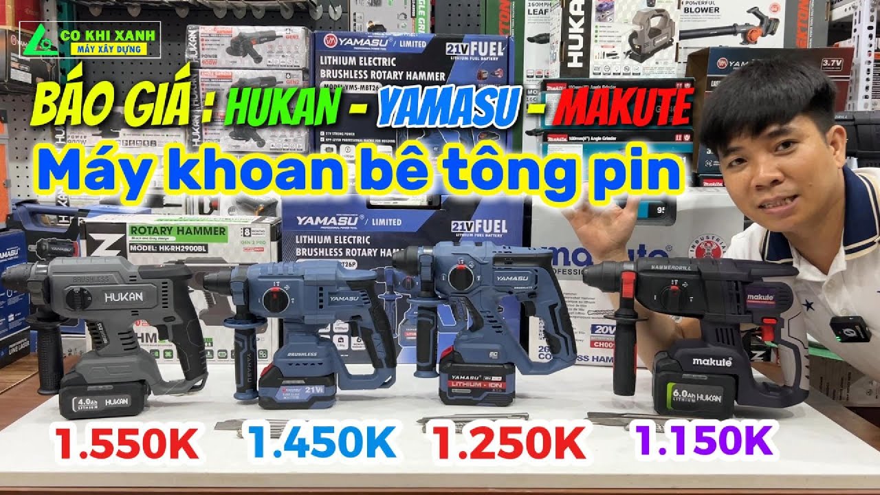 Th&acirc;n M&aacute;y Khoan B&ecirc; T&ocirc;ng 3 Chức Năng D&ugrave;ng Pin M21 Phổ Th&ocirc;ng | B&aacute;o Gi&aacute; : HUKAN - YAMASU - MAKUTE
