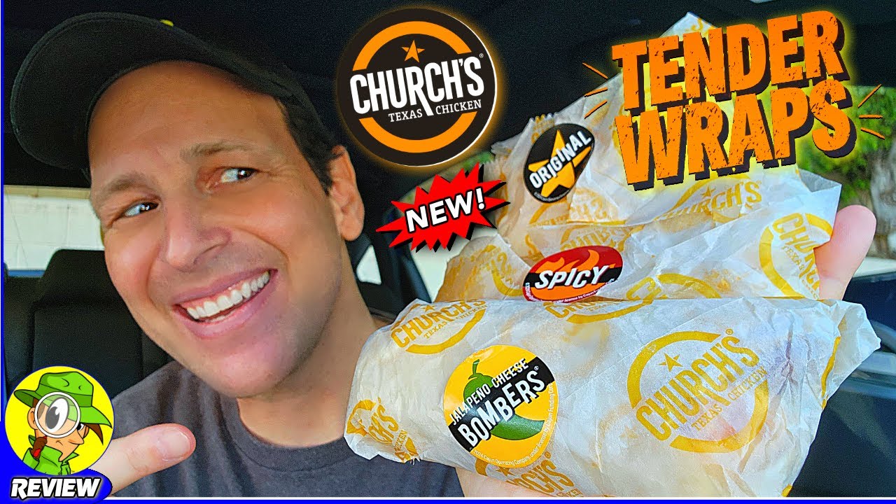 Church's® Texas Chicken Tender Wraps Review ⭐🍗🥙 All 3 Flavors! 🤯 Peep THIS Out! 🕵️‍♂️
