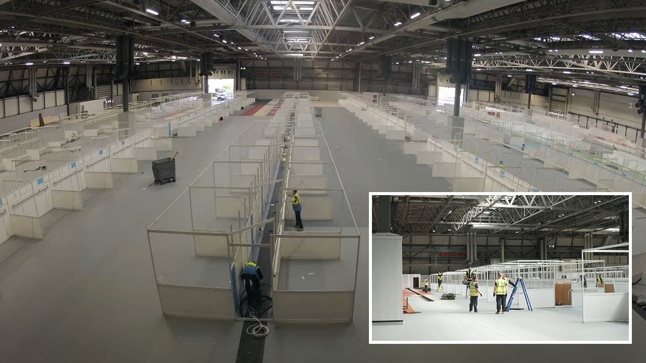 Timelapse shows Birmingham's NHS Nightingale Hospital close to completion