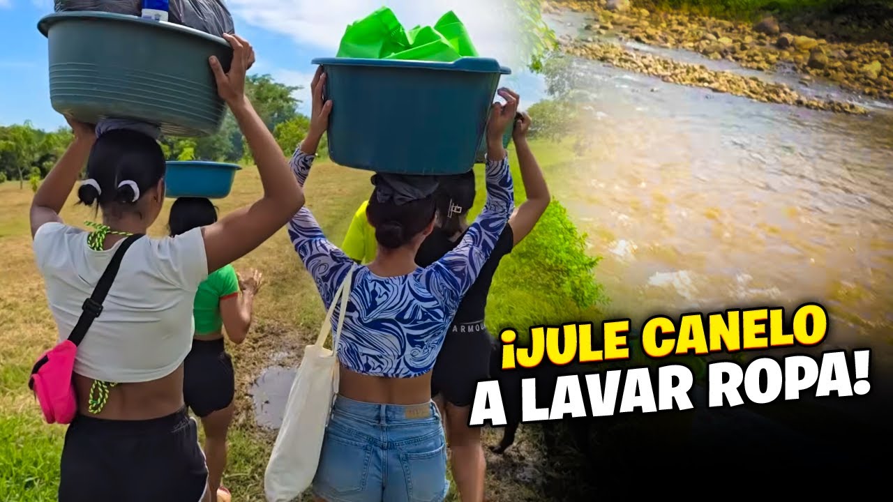 As&iacute; es el esfuerzo de la mujer  de campo para lavar ropa en el R&Iacute;O