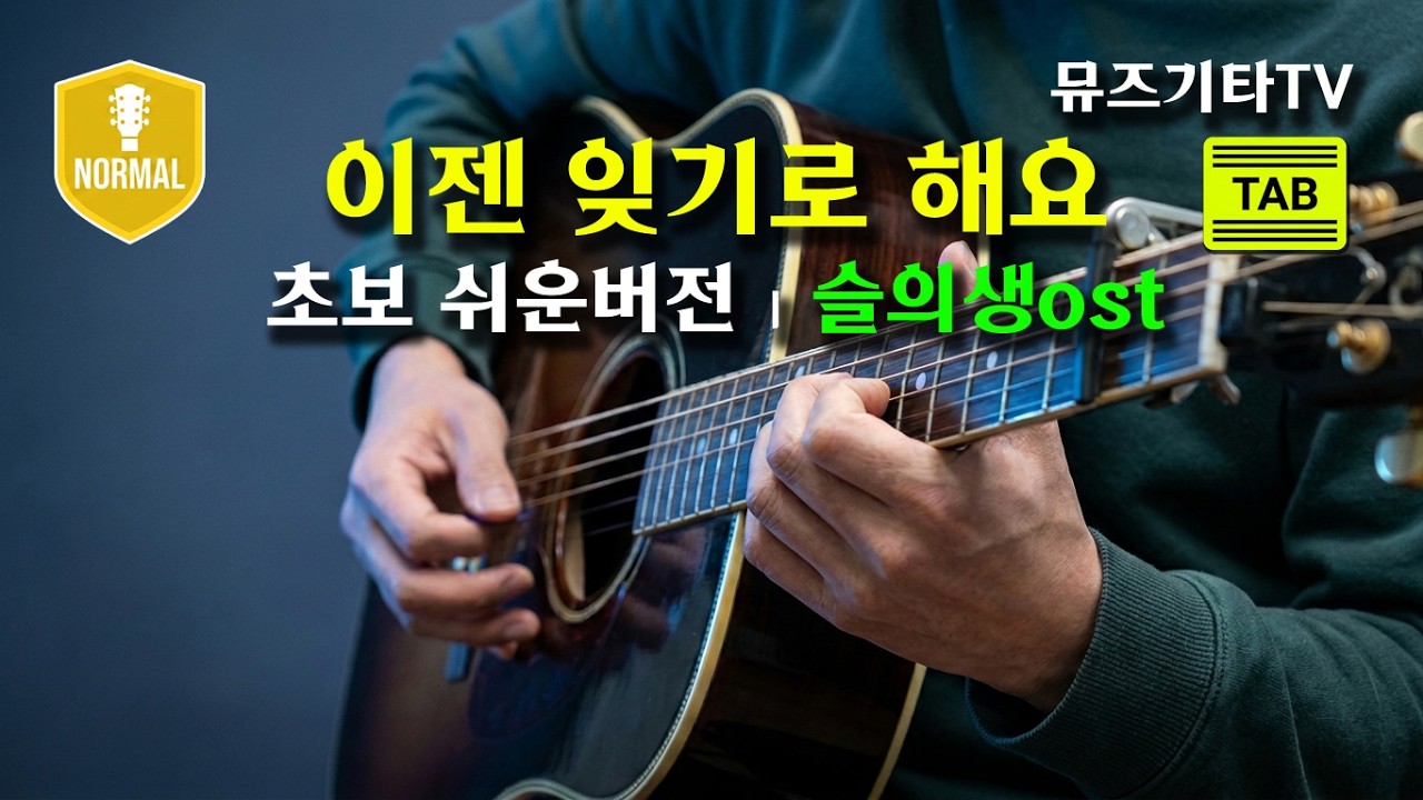 이젠 잊기로 해요 - 통기타 쉬운버전 ( 미도와파라솔 )
