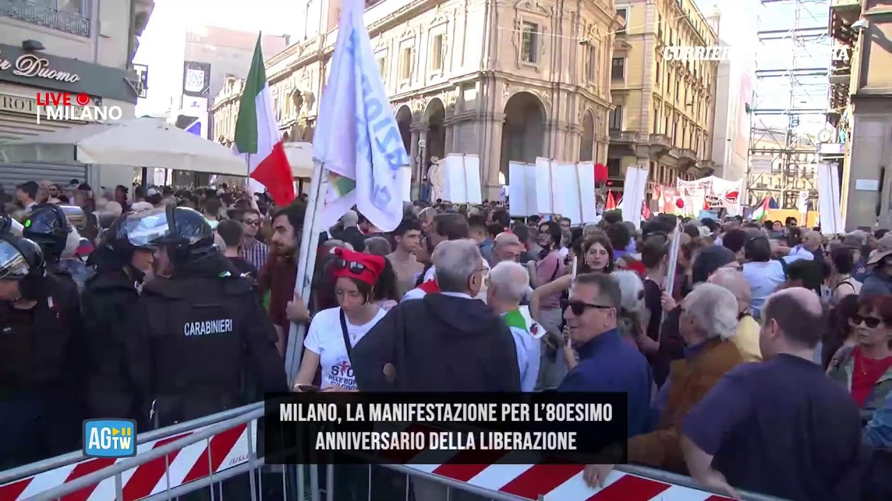 25 aprile, la manifestazione a Milano
