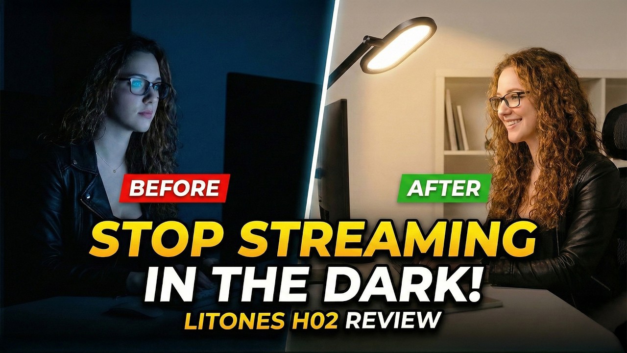 💡 LitONES H02 Desk Lamp Review &ndash; Stop Streaming in the Dark (Double Sided Lighting!) 💡