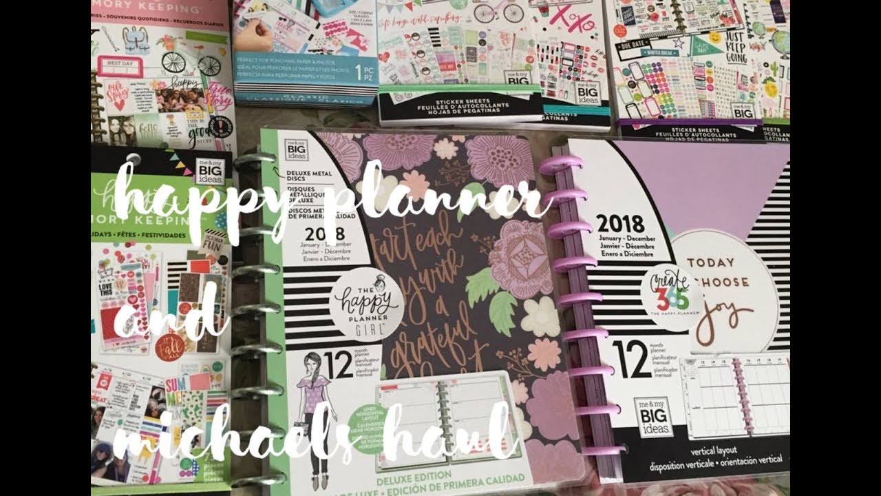 🙌🏼 NEW 2018 Deluxe Happy Planner MAMBI and Michaels Planner Sticker Haul
