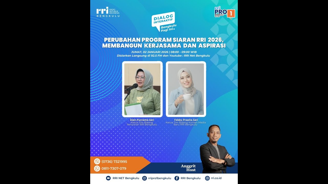 BENGKULU MENYAPA | PERUBAHAN PROGRAM SIARAN RRI 2026, MEMBANGUN  KERJA SAMA DAN  ASPIRASI