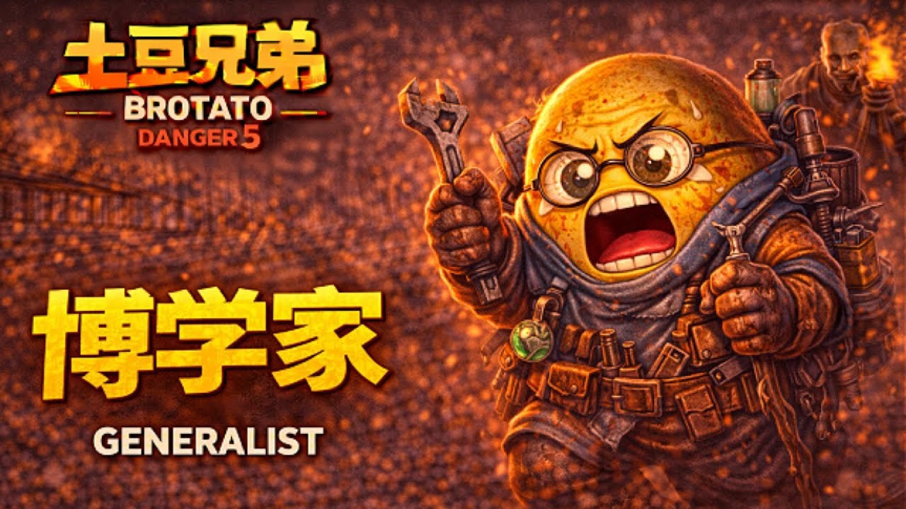 土豆兄弟 危险5【博学家】全程通关｜Brotato Generalist Danger 5
