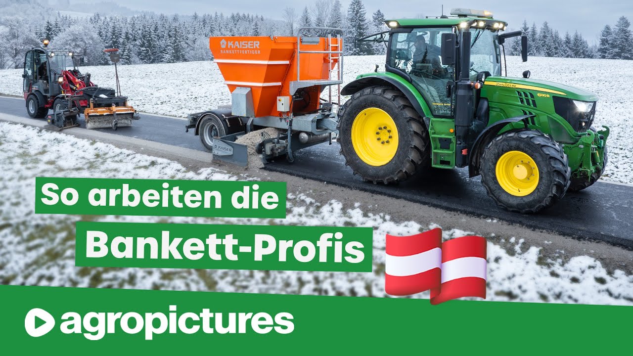 Straßenbau Doku: Unterwegs mit den Bankett Profis Wesenauer & Kaiser | Bankettfertiger für Traktor