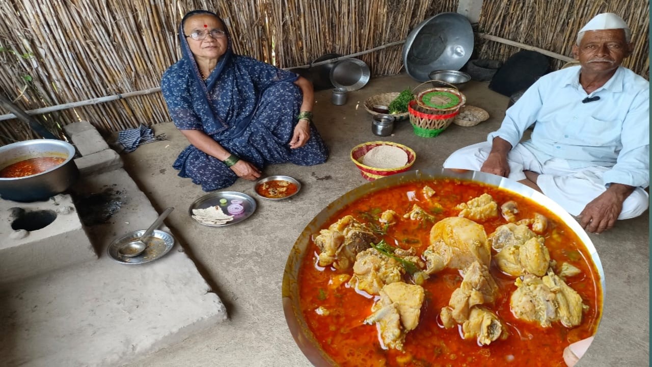 धुलवड स्पेशल आईनी बनवला झणझणीत चुलीवरचा चिकनचा रस्सा | Chicken Rassa | Tatyacha Mala