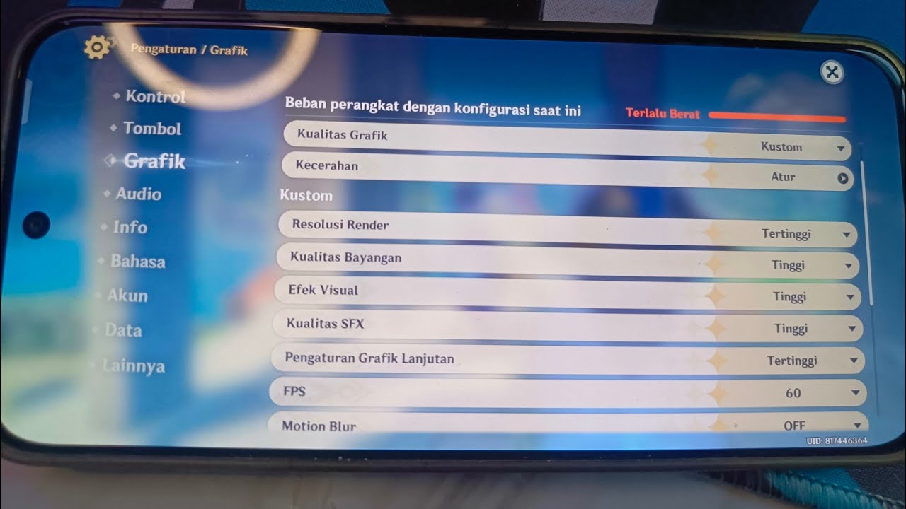 Infinix GT 30 Pro 12/512GB main Genshin Impact Grafik Rata Kanan 60Fps tanpa cooler tetep lancar?