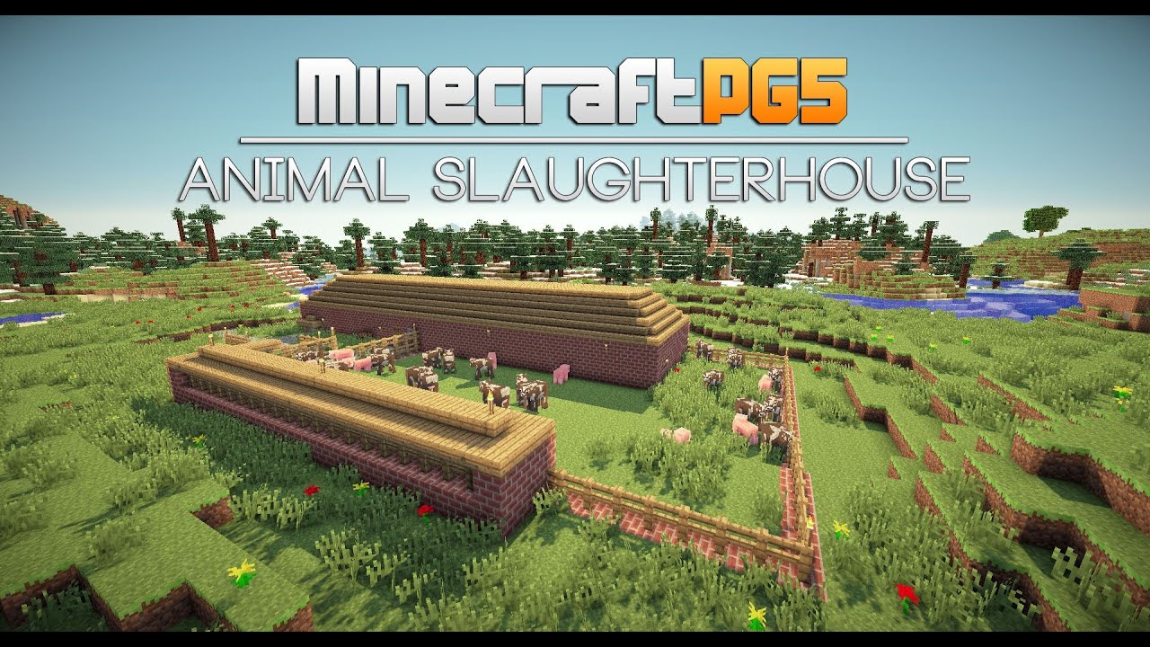 Automated Animal Slaughterhouse - Minecraft