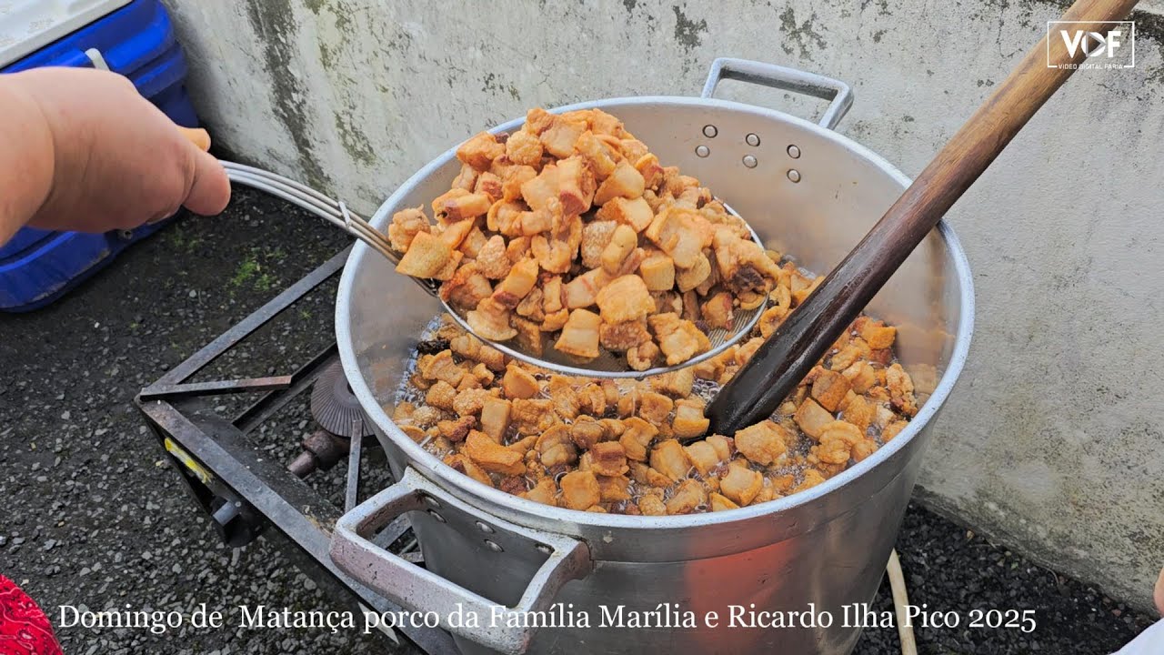 Domingo de  Matança porco da Família Marília e Ricardo Ilha Pico 2025
