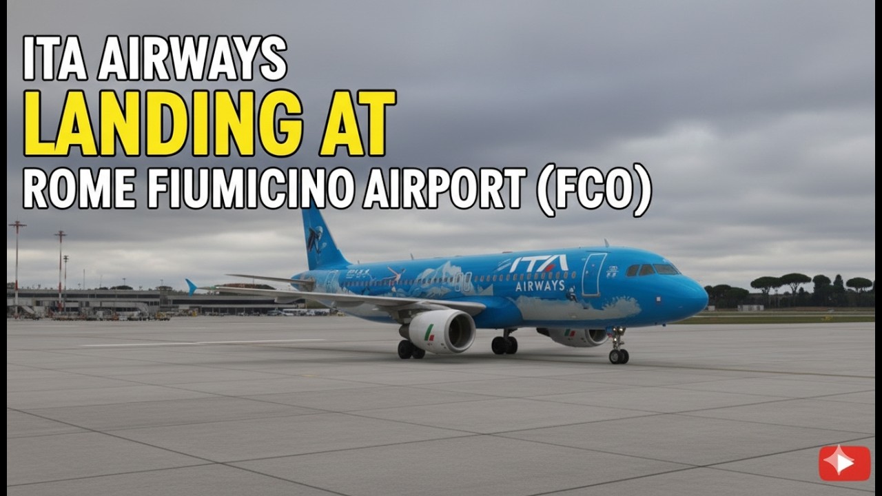 Microsoft Flight Simulator 2024:  landing at Rome Fiumicino Airport A320 Fenix