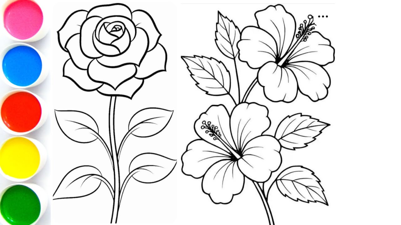 Learn to draw a Flowers 💐 in step bystep for kids #drawing #drawing4kids#easydrawing #howtodraw#art 