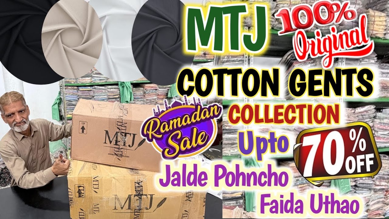 MTJ 100% Original DOBBY COTTON Unstitched MENS 🔥👕