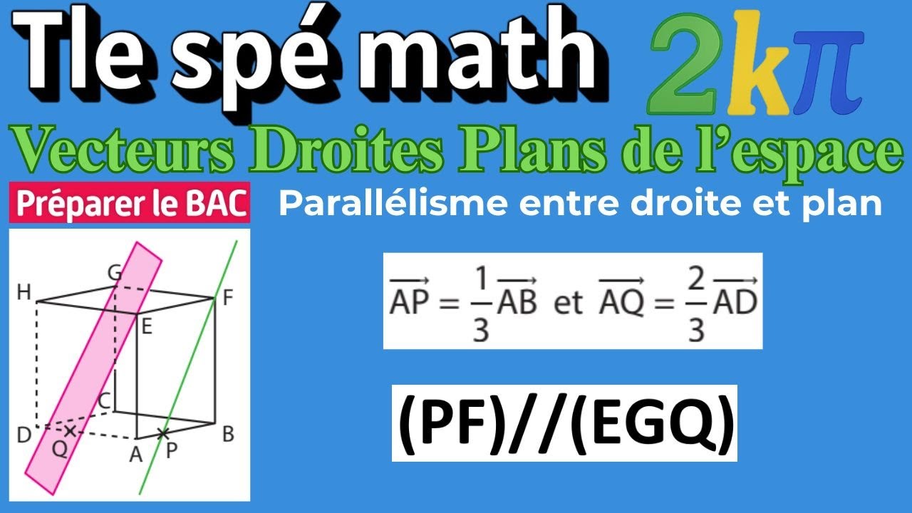 120p301 Parallélisme dans l’espace : droites et plans dans un cube