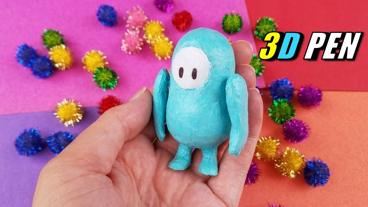 How to Make a 3D Pen Fall Guys Figurine 👑