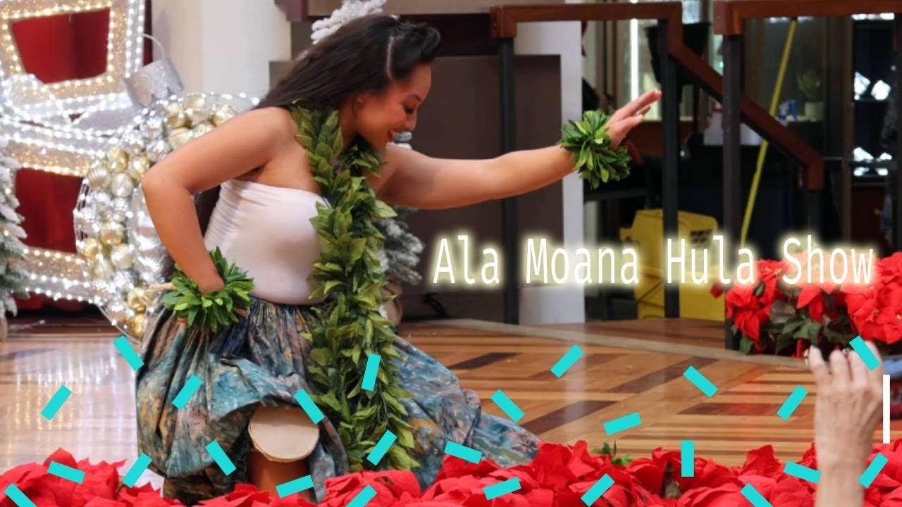 ハワイのフラの毎日の無料ショー Ala Moana Daily Hula Show @ Ala Moana Center, Honolulu, Oahu, Hawaii [4K]
