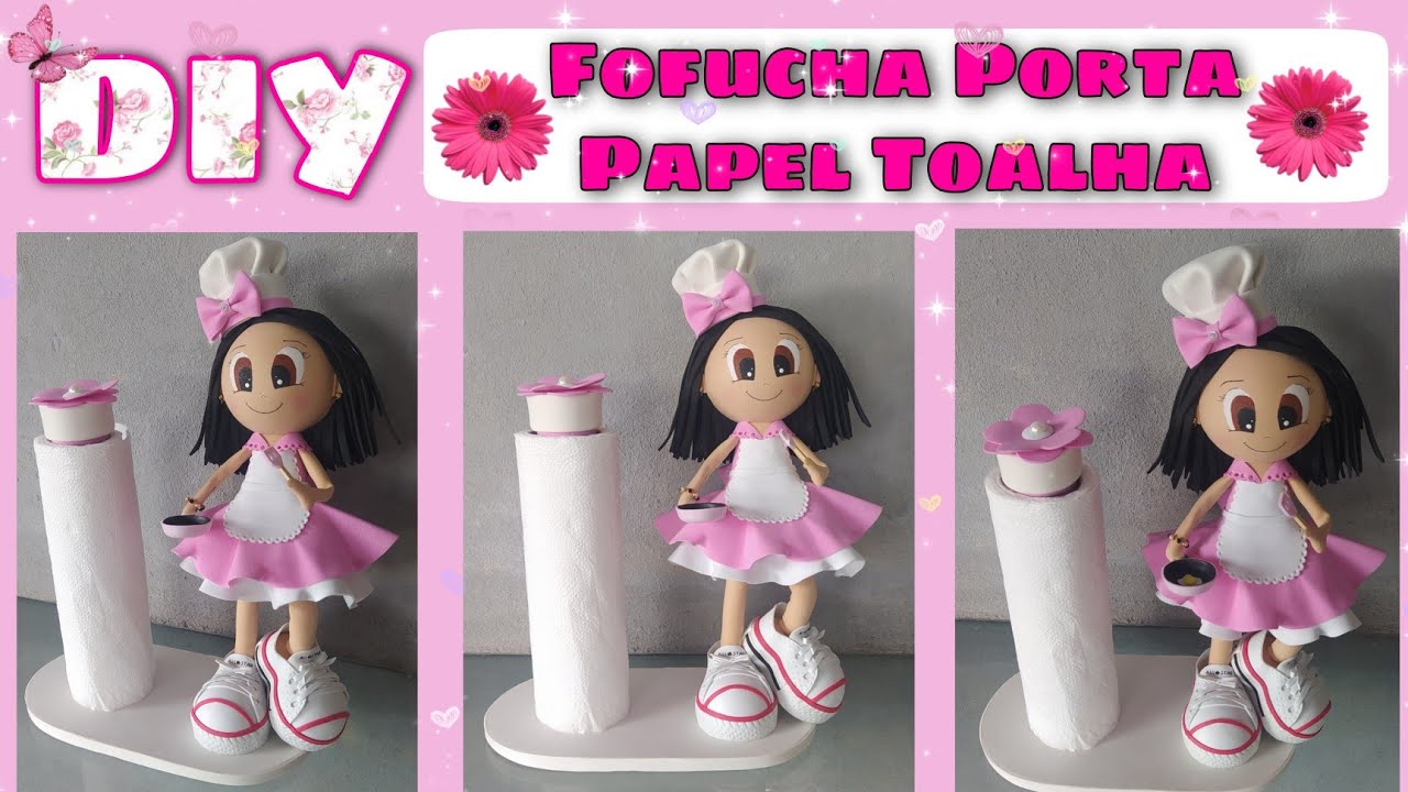 Fofucha porta papel toalha de EVA - Parte 2 - Corpinho