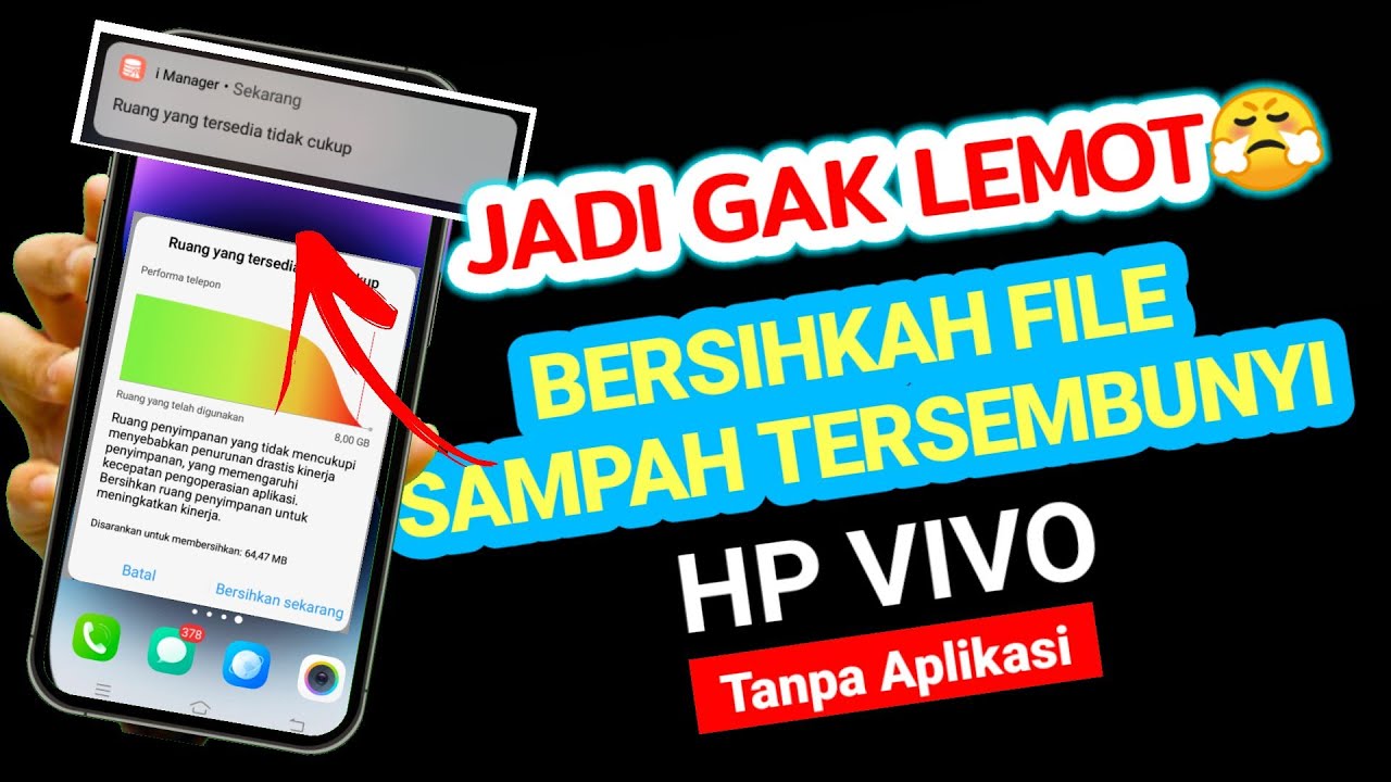 CARA HAPUS FILE SAMPAH TERSEMBUNYI DI HP VIVO 😤 MENGATASI MEMORI PENUH