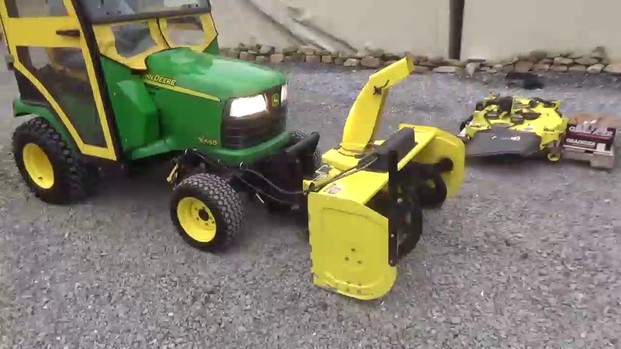 2006 John Deere X585 4X4 Lawn And Garden Tractor With Snow Blower Snow Plow Cab For Sale