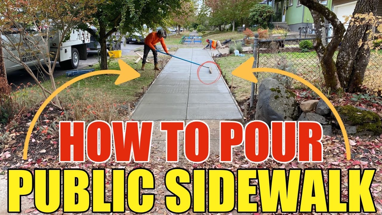 How To Pour A Public Sidewalk Step by Step With Professional Results in Portland Oregon