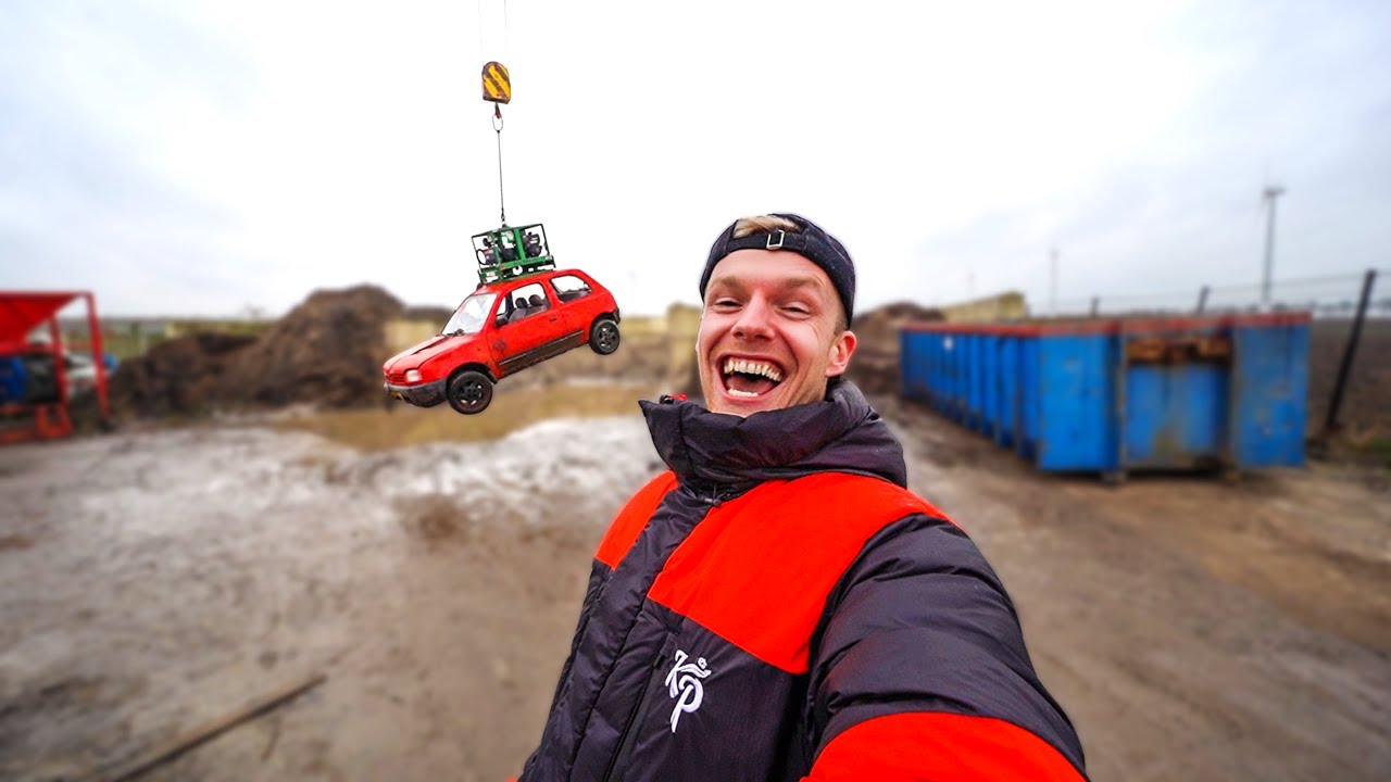 MIJN AUTO VAN 26 METER HOOGTE LATEN VALLEN VANUIT EEN KRAAN!!! #2672