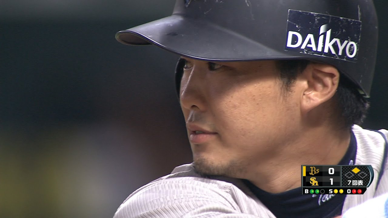【プロ野球パ】代打策が的中、原拓が同点タイムリー！  2014/10/02 H-Bs